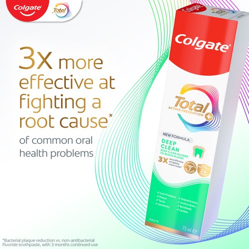 Colgate Total Active Prevention + Deep Clean Toothpaste 125ml thumbnail 4