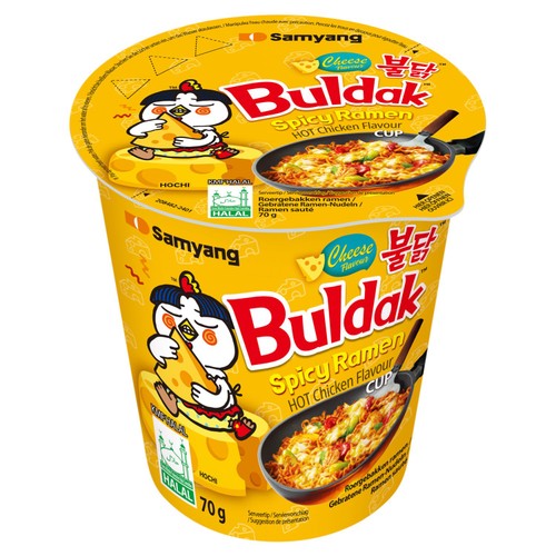 Samyang Buldak Cheese Spicy Ramen Hot Chicken Flavour Cup 70g