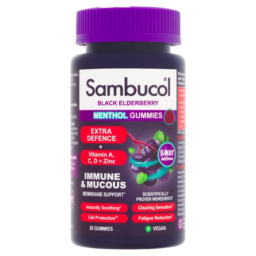 Sambucol Extra Defence Menthol 30 Gummies