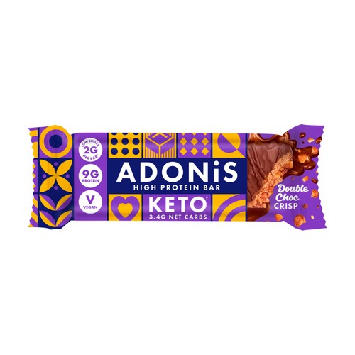 ADONiS Double Choc Crisp Keto Protein Bar