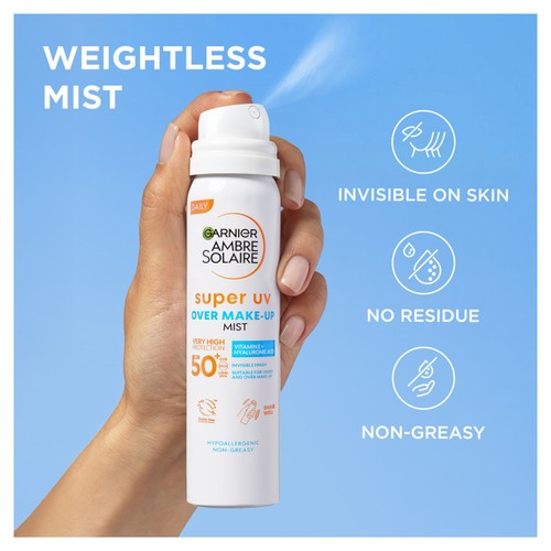 Ambre Solaire Super UV Over Makeup Mist SPF 50+ 75ml thumbnail 6