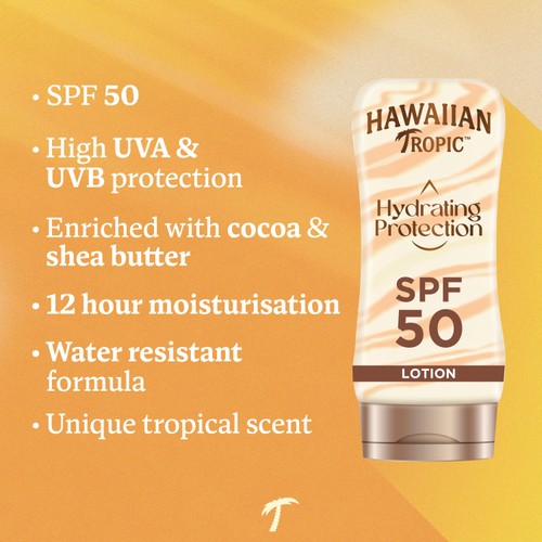 Hawaiian Tropic Hydrating Protection Lotion SPF 50 180ml thumbnail 2