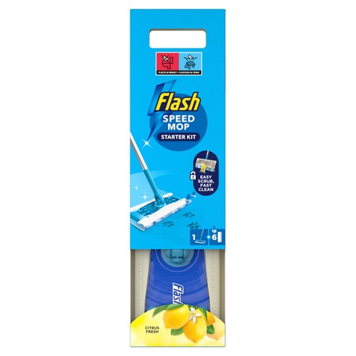 Flash Citrus Fresh Speed Mop Starter Kit With 6 Refills