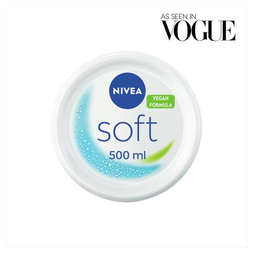 NIVEA Soft Moisturiser for Face Hand & Body 500ml