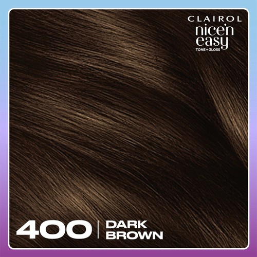 Clairol Nice'N Easy Tone+Gloss Semi Permanent Hair Dye - 400/79 Dark Brown thumbnail 3