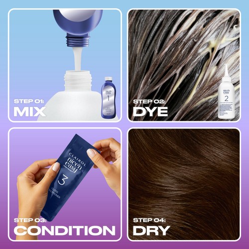 Clairol Nice'N Easy Tone+Gloss Semi Permanent Hair Dye 403/82 Dark Brown thumbnail 3