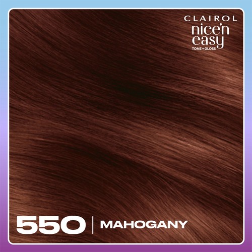 Clairol Nice'N Easy Tone+Gloss Semi Permanent Hair Dye - 550/81 Mahogany thumbnail 2