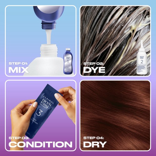 Clairol Nice'N Easy Tone+Gloss Semi Permanent Hair Dye - 550/81 Mahogany thumbnail 3
