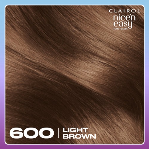Clairol Nice'N Easy Tone+Gloss Semi Permanent Hair Dye 600/755 Light Brown thumbnail 2