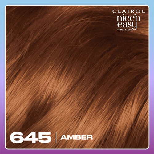 Clairol Nice'N Easy Tone+Gloss Semi Permanent Hair Dye - 645/92 Amber thumbnail 2