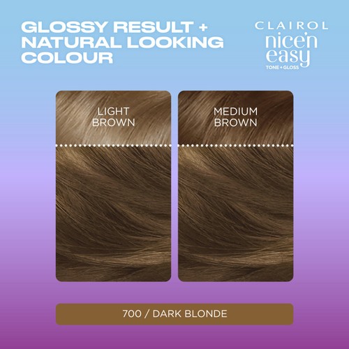 Clairol Nice'N Easy Tone+Gloss Semi Permanent Hair Dye - 700/91 Dark Blonde thumbnail 3
