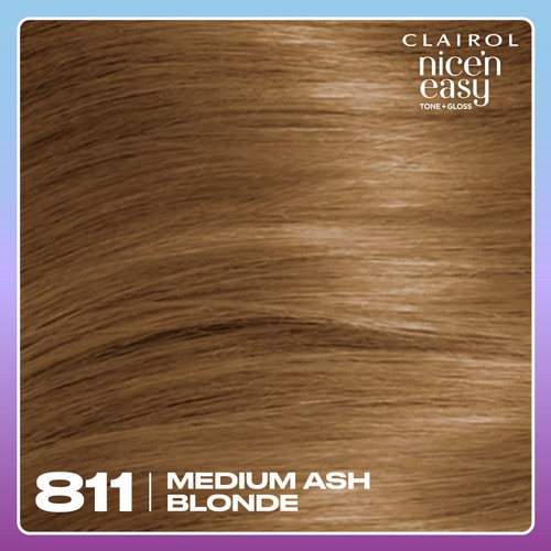 Clairol Nice'N Easy Tone+Gloss Semi Permanent Hair Dye 811/73 Ash Blonde thumbnail 2