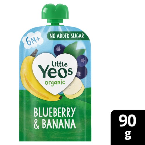 Yeo Valley Little Yeos No Added Sugar Blueberry & Banana Pouch