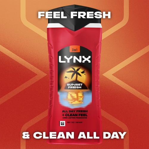 Lynx Bodywash Sunset Fresh   500ml thumbnail 2