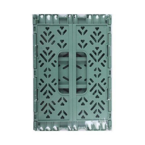 Nutmeg Home Green Folding Storage Crates - 2 pack