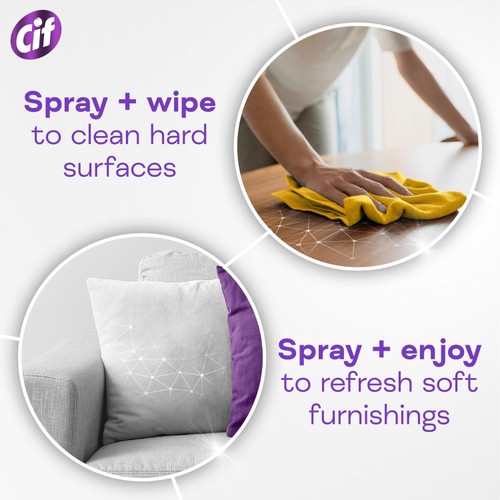 Cif Infinite Clean All in One Cleaner Spray Lavender & Eucalyptus 280ml thumbnail 4