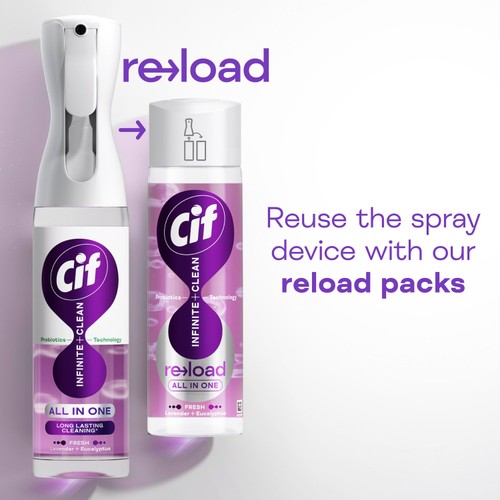 Cif Infinite Clean All in One Cleaner Spray Lavender & Eucalyptus 280ml thumbnail 5