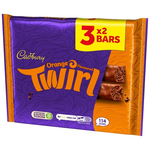 Cadbury Twirl Orange 3x43g Multipack thumbnail 3