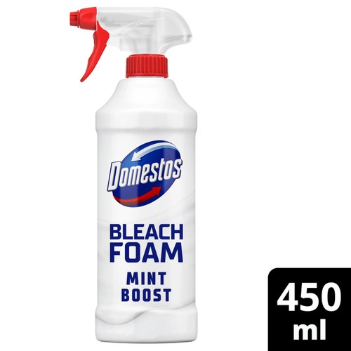 Domestos Bleach Foam Toilet and Bathroom Cleaner Spray 450ml