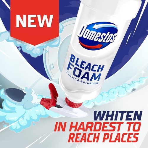 Domestos Bleach Foam Toilet and Bathroom Cleaner Spray 450ml thumbnail 8