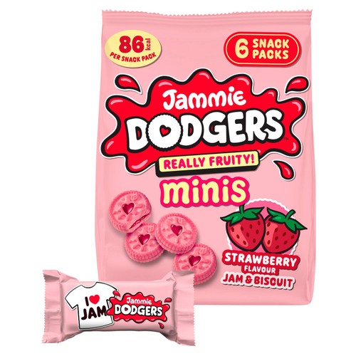 Jammie Dodgers Really Fruity Strawberry Mini's 6x20g