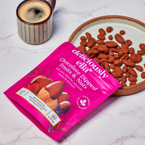 Deliciously Ella Chocolate Dipped Fruit & Nut Share Snack Bag 90g thumbnail 3