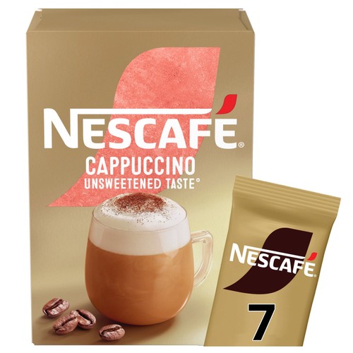 Nescafe Cappuccino Unsweetened Instant Coffee 7 Sachets 