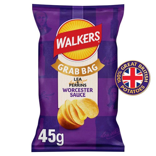 Walkers Lea & Perrins Worcestershire Sauce Grab Bag Crisps 45g