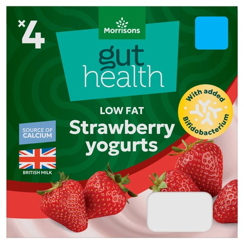 Morrisons Gut Health Strawberry Yoghurt 4X115g