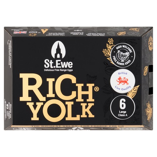 St.Ewe Rich Yolk 6 Free-Range Eggs Large