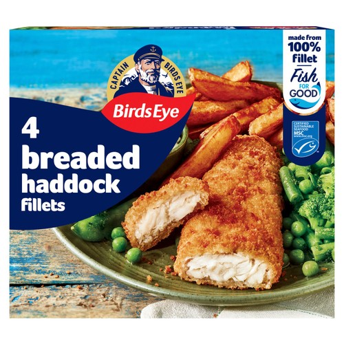 Birds Eye 4 Breaded Haddock Fillets 400g