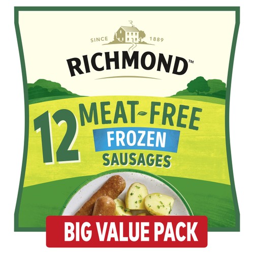 Richmond 12 Frozen Meat Free Vegan Sausages 456g