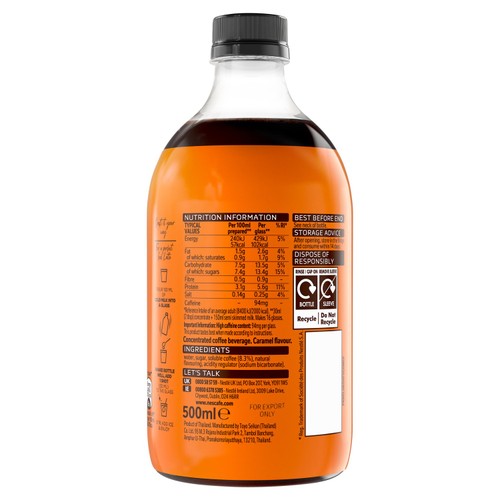 Nescafe Caramel Espresso Coffee Concentrate 500ml thumbnail 3
