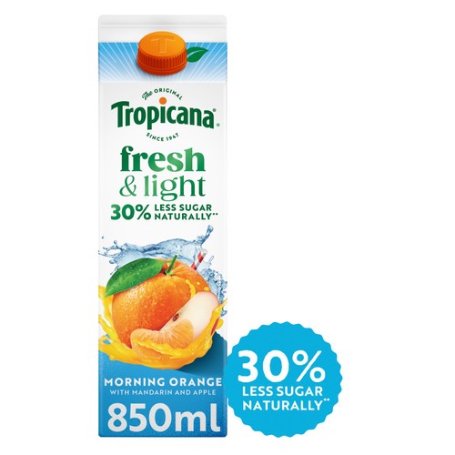 Tropicana Fresh & Light Morning Orange 850ml