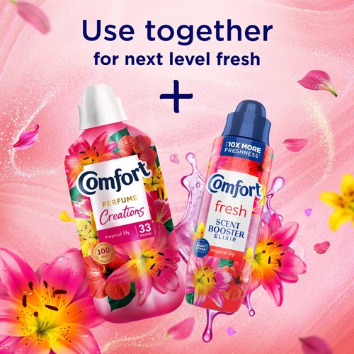 Comfort Fresh Scent Booster Elixir Tropical Lily 460ml thumbnail 4