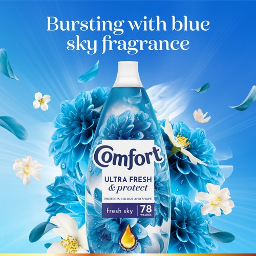 Comfort Ultra Fresh & Protect Fabric Conditioner Fresh Sky 78 Washes thumbnail 3