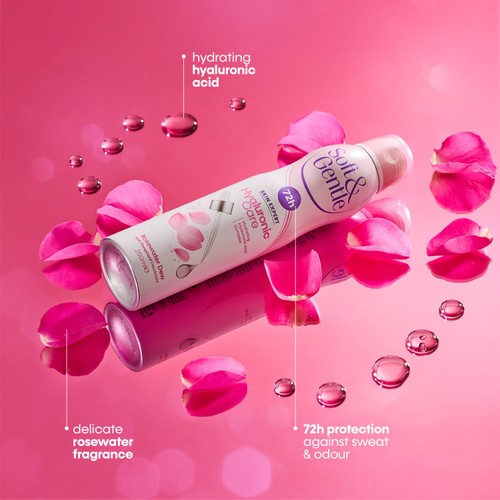 Soft & Gentle Hyaluronic Care Rosewater Dew 72h Deodorant 250ml thumbnail 2