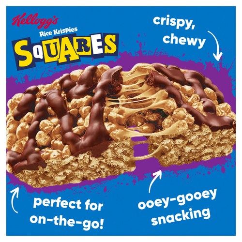 Kellogg's Rice Krispies Squares Honeycomb & Chocolate Cereal Bars 4x33g thumbnail 3