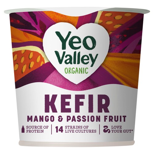 Yeo Valley Organic Kefir Mango & Passion Fruit Yoghurt 350g thumbnail 2