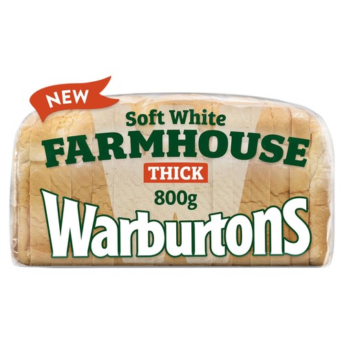 Warburtons Farmhouse Soft White Thick 800g