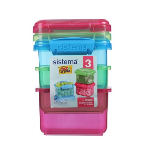 Sistema Lunch Food Storage Containers 3 x 400ml