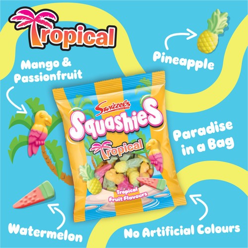 Swizzels Squashies Tropical 100g thumbnail 3