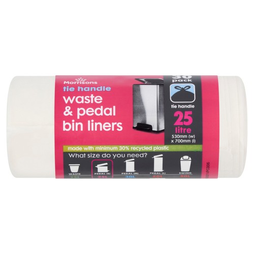 Morrisons Tie Handle Waste & Pedal Bin Liners