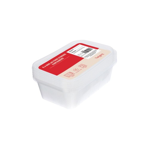 Nutmeg Home Essentials Food Storage Set 5 X 600ml