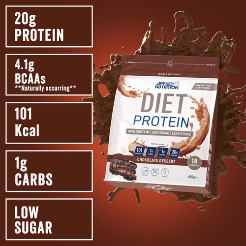 Applied Nutrition Diet Protein Powder Chocolate Dessert  thumbnail 3