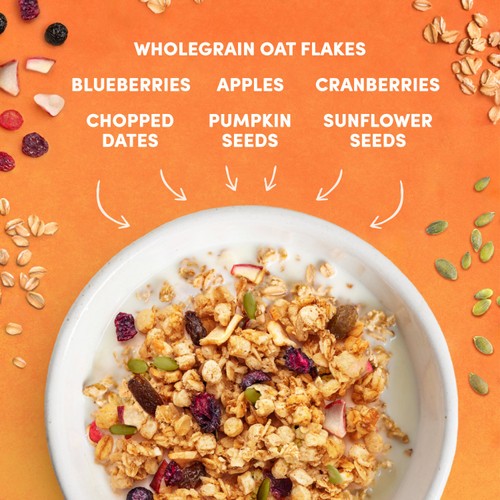 Jordans No Added Sugar Apple & Berry Granola Breakfast Cereal 425g thumbnail 4