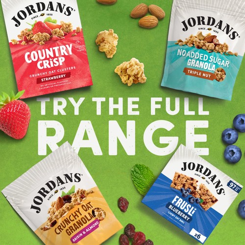 Jordans No Added Sugar Apple & Berry Granola Breakfast Cereal 425g thumbnail 5