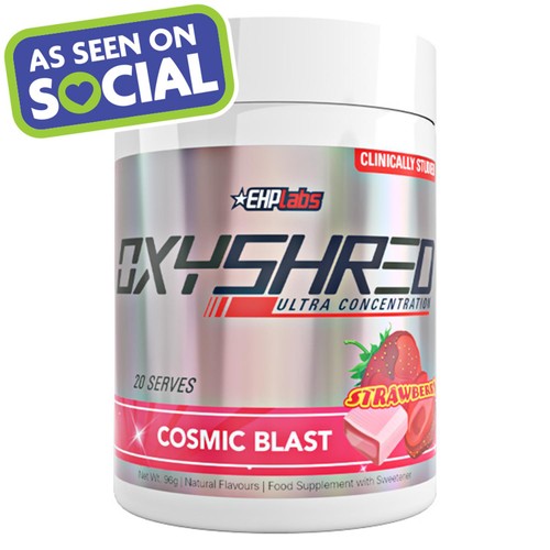 EHPlabs OxyShred Cosmic Blast Strawberry 20 Serve 96g