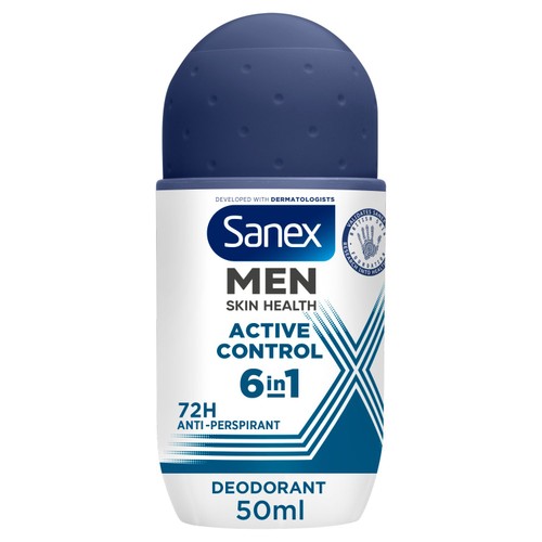 Sanex Men Active Control 72h Antiperspirant Roll-On Deodorant 50ml