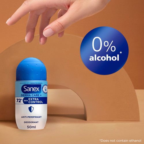Sanex Derma Care+ Extra Control 72hr Roll On Deodorant 50ml thumbnail 3